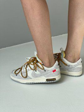 Чоловічі та жіночі кросівки Nike SB Dunk Low Off-White Lot 37/50 фото