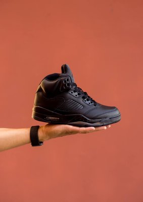 Чоловічі кросівки Nike Air Jordan Retro 5 Full Black фото