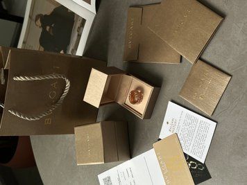 Каблучка Bvlgari Serpenti Viper 18K Rose Gold Ring with Diamonds Premium фото