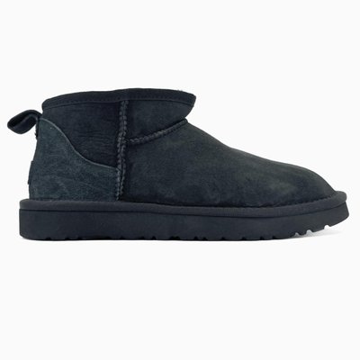 Жіночі зимові ботинки UGG Classic Ultra Mini Black PREMIUM фото