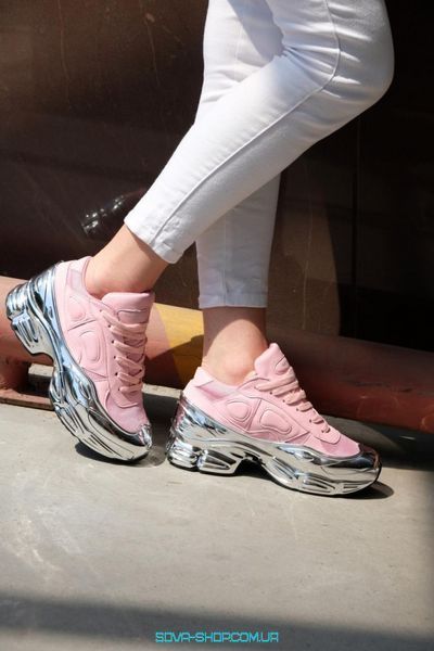 Жіночі кросівки Raf Simons Clear Pink Silver Metallic Adidas фото