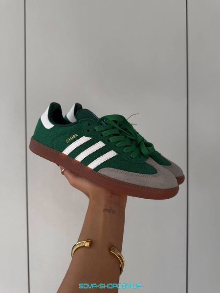 Чоловічі та жіночі кросівки Adidas Samba OG Court Green фото