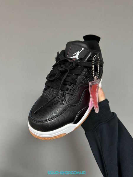 Мужские и женские кроссовки Nike Air Jordan 4 &ldquo;LASER BLACK GUM&rdquo; Fur фото
