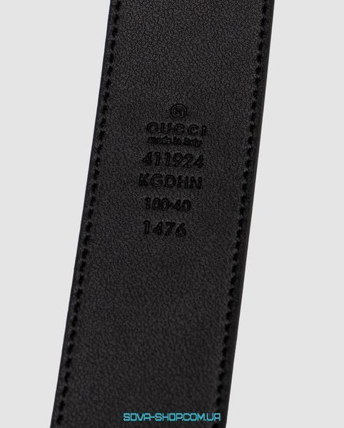 Ремінь Gucci Belt with Interlocking G Buckle Grey Canvas/Silver Premium фото