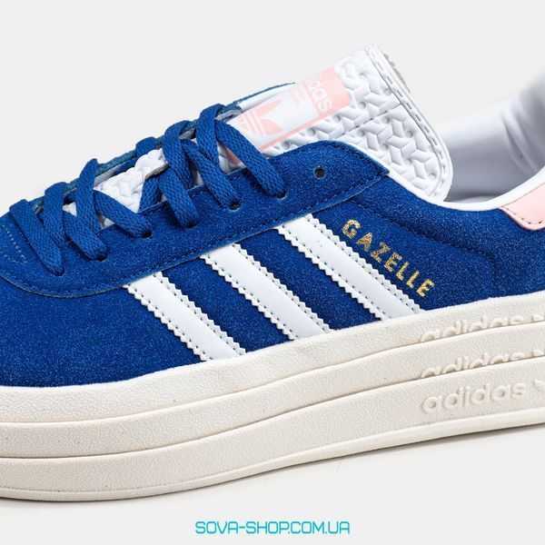Женские кроссовки Adidas Gazelle Bold Shoes Blue White фото