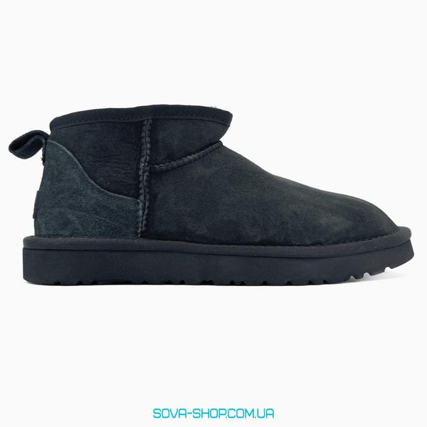 Женские зимние ботинки UGG Classic Ultra Mini Black PREMIUM фото