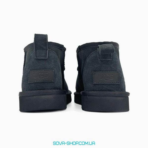 Жіночі зимові ботинки UGG Classic Ultra Mini Black PREMIUM фото