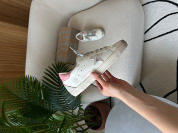Жіночі кросівки GG Super-Star with Gray Suede Star and Pink Leather Premium фото