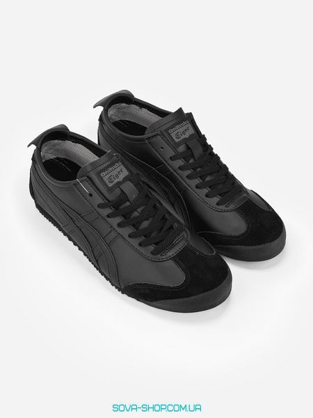 Чоловічі та жіночі кросівки Asics Onitsuka Tiger Mexico 66 All Black фото
