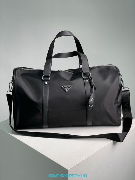 Унісекс сумка Prada Re-Nylon and Brushed Leather Duffel Bag Premium фото