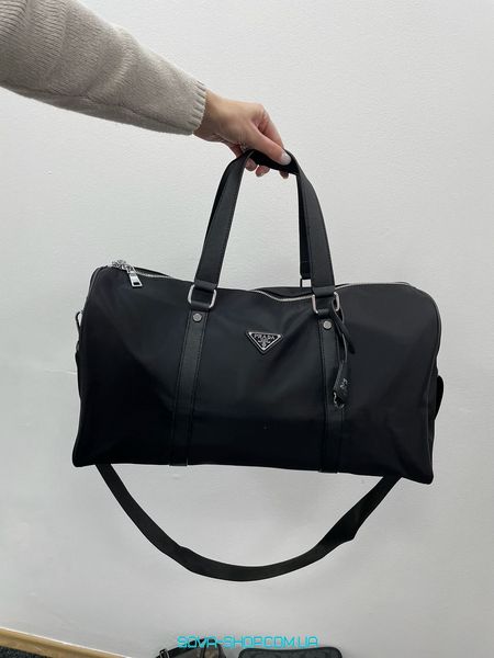 Унісекс сумка Prada Re-Nylon and Brushed Leather Duffel Bag Premium фото