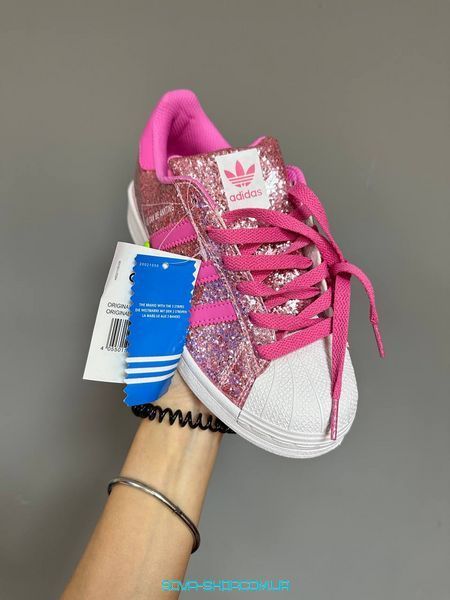 Жіночі кросівки Adidas Superstar &ldquo;BARBIE PINK&rdquo; фото