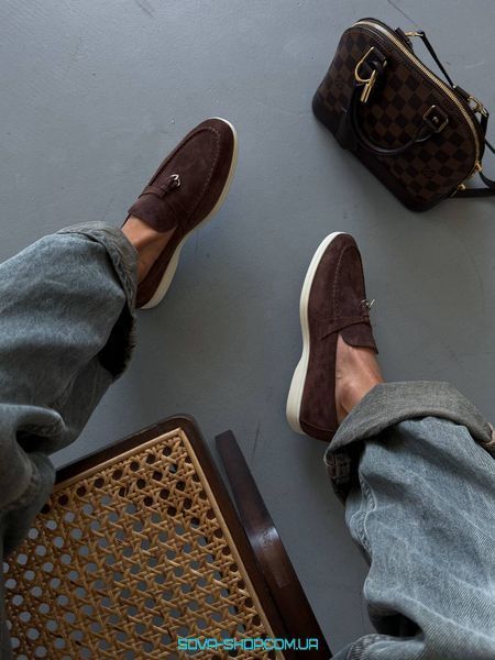 Жіночі лофери Loro Piana Loafers Brown Premium фото