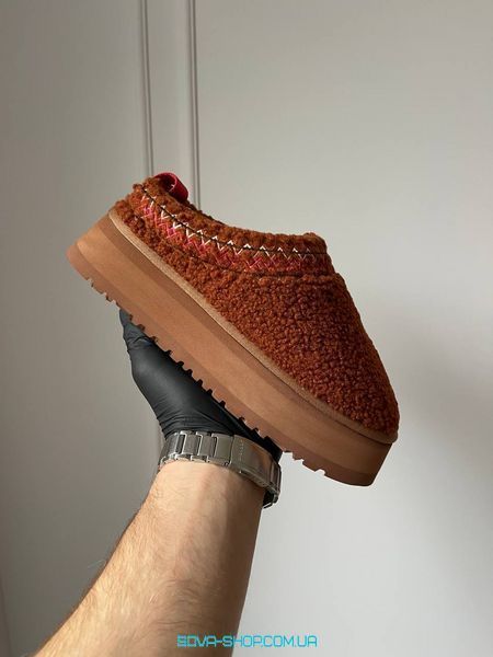 Жіночі зимові ботинки UGG Tazz Slipper Heritage Braid Hardwood 1143976-HWD PREMIUM фото