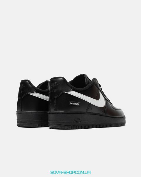 Чоловічі та жіночі кросівки Air Force 1 Low '07 Supreme "Black White" фото