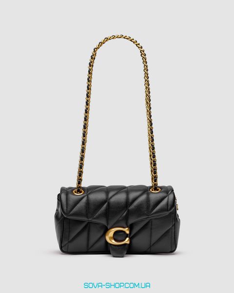 Жіноча сумка Coach Tabby Shoulder Bag 20 With Quilting Black/Gold Premium фото