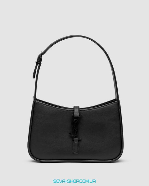 Жіноча сумка Yves Saint Laurent Hobo Le 5 A 7 Leather Shoulder Bag in Black/Black Premium фото