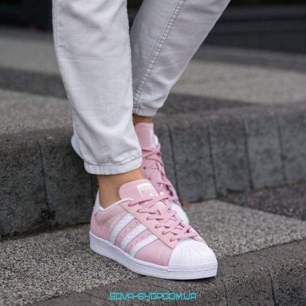 Жіночі кросівки Superstar Rose Blanc Adidas фото