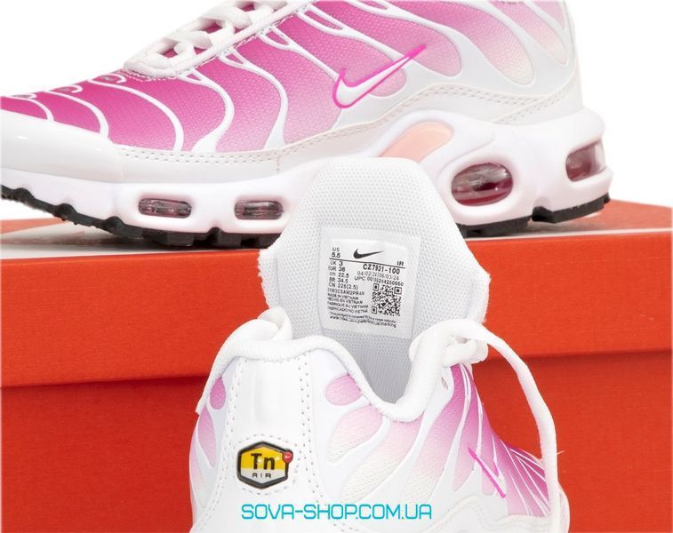 Женские кроссовки Nike Air Max Plus TN Pink White Gradient Reflective фото