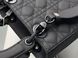 Жіноча сумка Christian Dior Latte Ultramatte Cannage Calfskin Mini Lady Dior Black Premium re-11393 фото 8