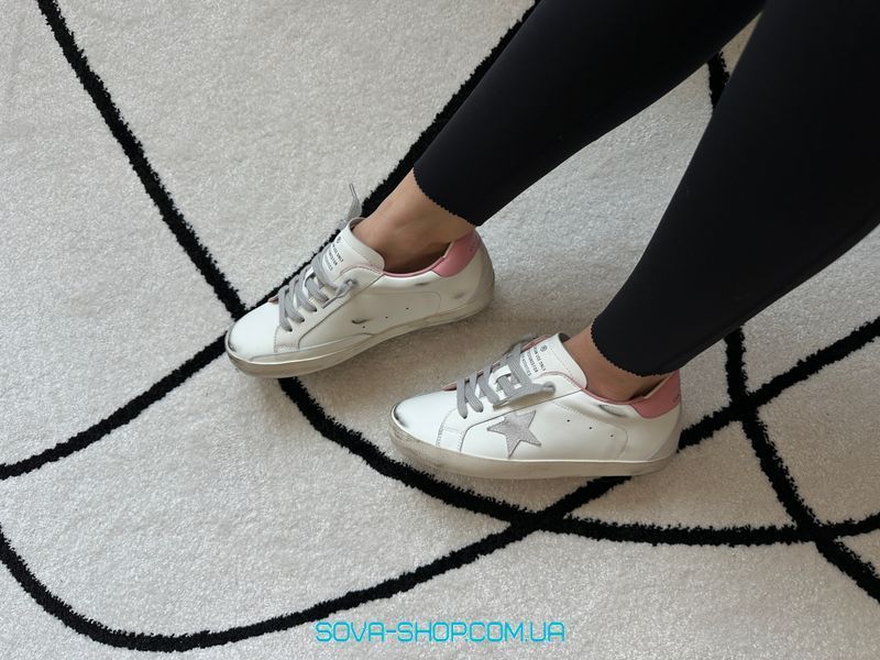 Жіночі кросівки GG Super-Star with Gray Suede Star and Pink Leather Premium фото