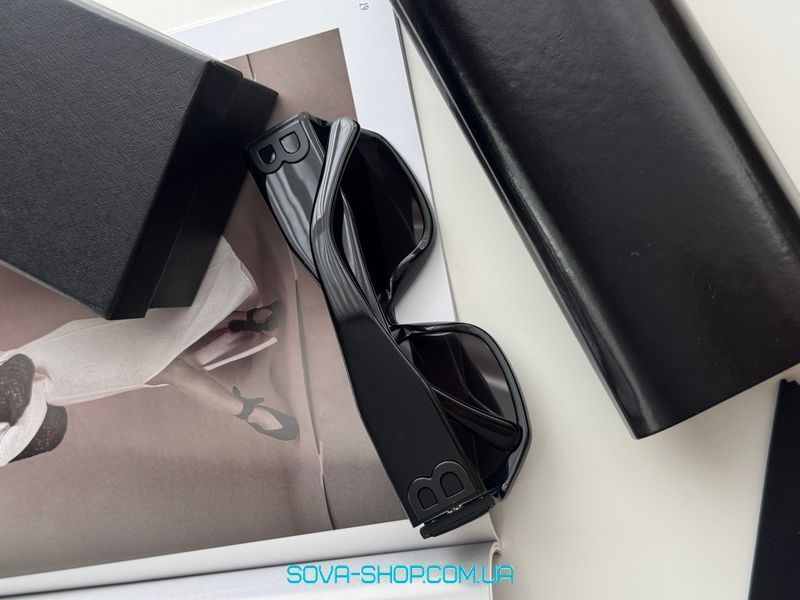 Сонцезахисні окуляри Balenciaga Black/Black BB036SK 001 56/17/130 Premium фото
