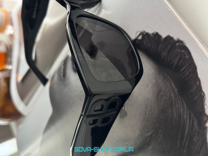 Сонцезахисні окуляри Balenciaga Black/Black BB036SK 001 56/17/130 Premium фото