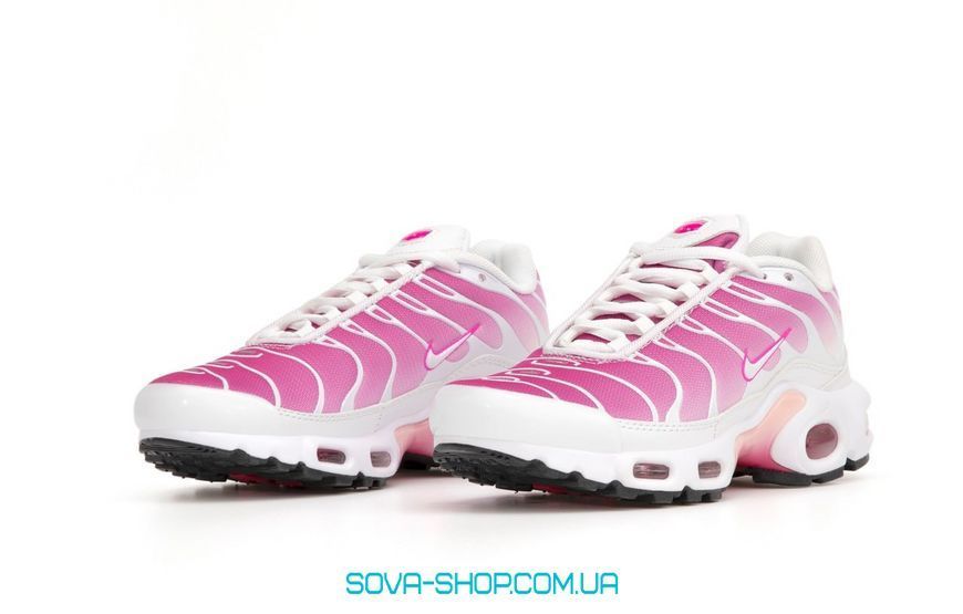 Женские кроссовки Nike Air Max Plus TN Pink White Gradient Reflective фото