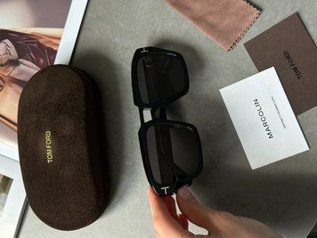 Сонцезахисні окуляри Tom Ford Black/Black FT1202 Premium фото