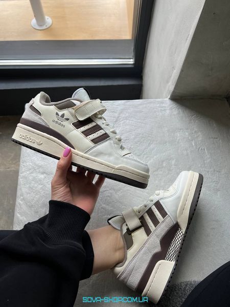 Мужские и женские кроссовки Adidas Forum 84 Low Brown фото