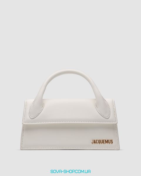 Жіноча сумка Jacquemus Le Chiquito Long White Leather Top Premium фото