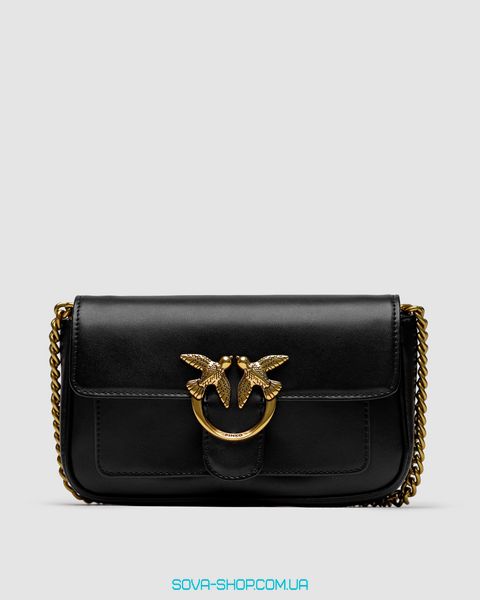 Жіноча сумка Pinko LoveBag Pocket Simply Black/Antique Gold Premium фото