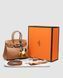 Женская сумка Hermes Birkin 25 Togo Leather Crocodile Brown/Silver Premium re-129083 фото 1