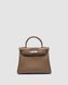 Жіноча сумка Hermes Kelly 25 Grey/Silver Premium re-127431 фото 3