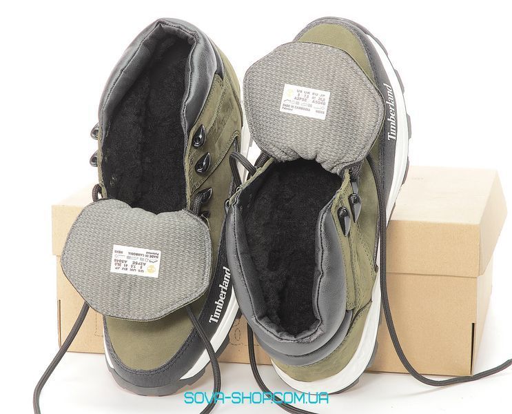 Зимові чоловічі ботинки Timberland Boots Winter PREMIUM NUBUCK WATERPROOF Haki Green фото