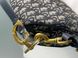 Женская сумка Christian Dior Saddle Bag with Strap Blue Dior Oblique Jacquard Premium re-11394 фото 6