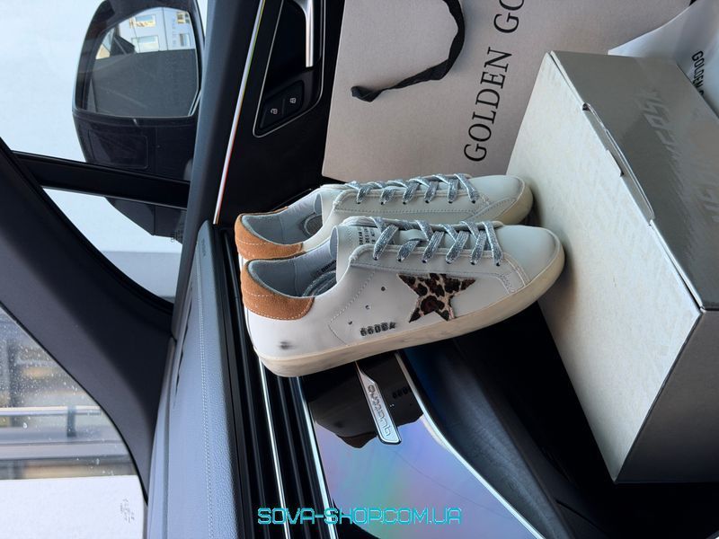 Жіночі кросівки GG Superstar low cut White leo Star Premium фото