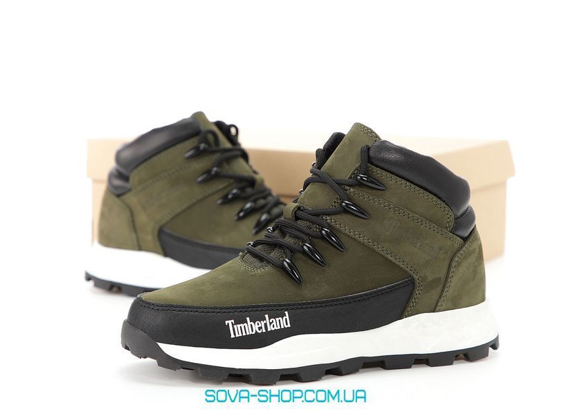 Зимові чоловічі ботинки Timberland Boots Winter PREMIUM NUBUCK WATERPROOF Haki Green фото