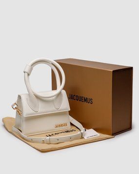 Жіноча сумка Jacquemus Le Chiquito Noeud Bag White Premium фото
