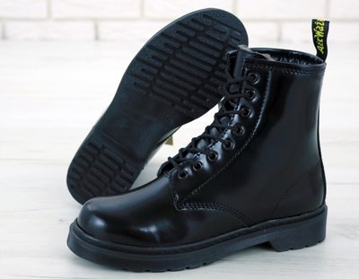 Зимові чоловічі ботинки (З ХУТРОМ) Dr. Martens All Black фото