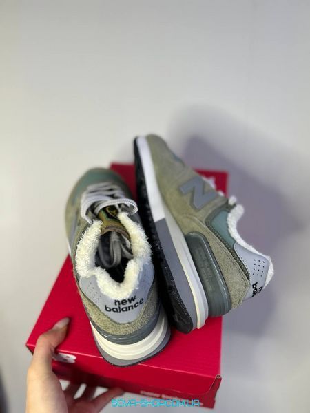 Чоловічі та жіночі зимові кросівки New Balance 574 Legacy Stone Island Хутро фото