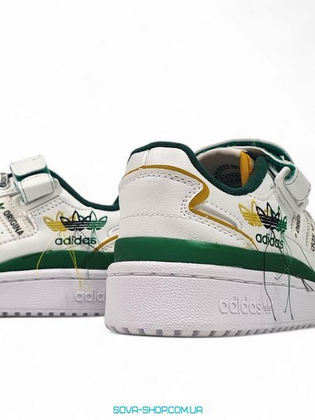 Женские кроссовки Adidas Forum Low White Green фото