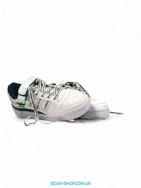 Женские кроссовки Adidas Forum Low White Green фото