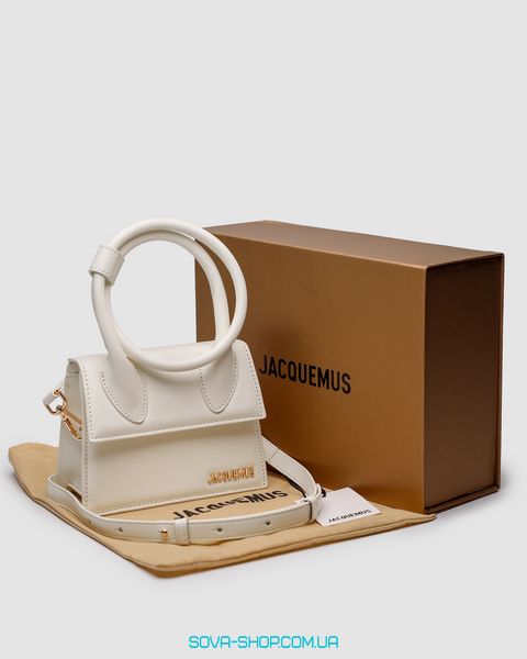 Жіноча сумка Jacquemus Le Chiquito Noeud Bag White Premium фото