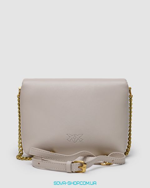 Жіноча сумка Pinko Baby Love Bag Click Puff in Nappa Cream Leather Premium фото