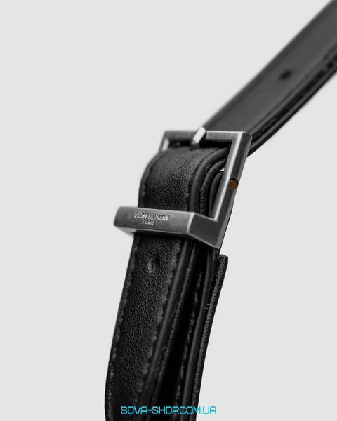 Женская сумка Yves Saint Laurent Hobo Le 5 A 7 Leather Shoulder Bag in Black/Silver Premium фото