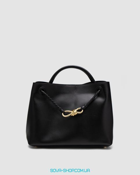 Жіноча сумка Bottega Veneta Andiamo Medium Leather Tote Bag in Black Premium фото