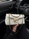Жіноча сумка Coach Tabby Shoulder Bag 26 With Quilting White/Gold Premium re-12615 фото 3