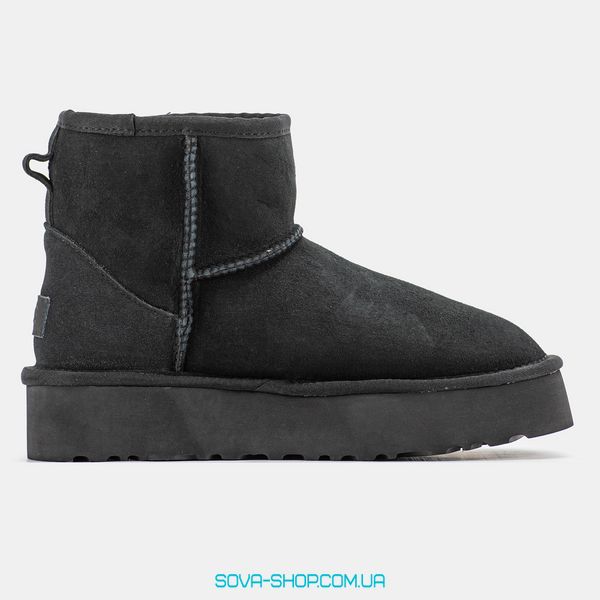 Жіночі зимові ботинки UGG Mini Platform Black Premium фото