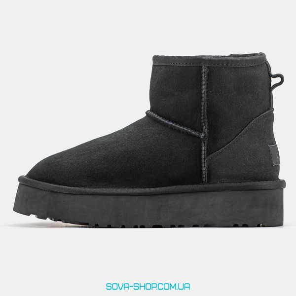 Женские зимние ботинки UGG Mini Platform Black Premium фото